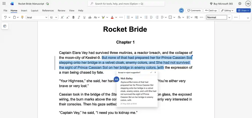Word for Web Collaboration Features